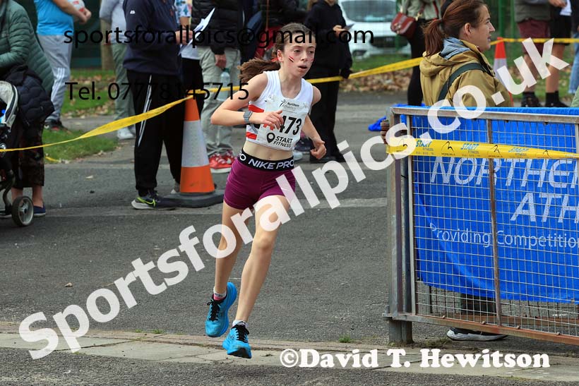 Girls Under-13s, 2024 Northern Mens 6 and Womens 4 and Youngsters Relays, Stanley Park, Blackpool.  Photo: David T. Hewitson/Sports for All Pics